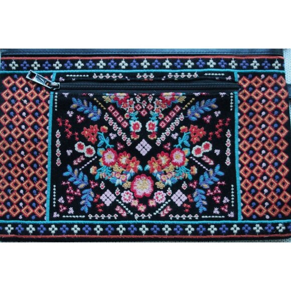 SAVANNA JANE Embroidered Pouch Wristlet Purse 13" x 8.5" - Picture 6 of 9